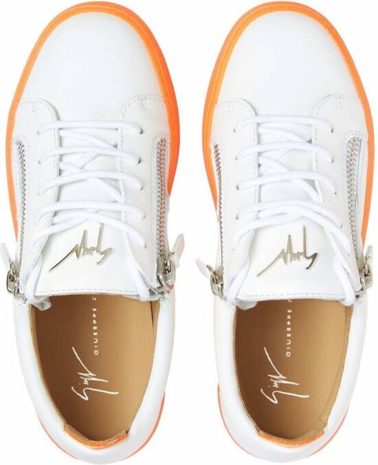 Giuseppe Zanotti Gail sneakers met contrasterende zool Wit