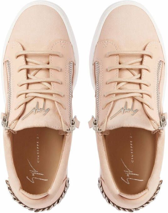 Giuseppe Zanotti Gail sneakers met schakelketting Roze