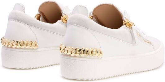 Giuseppe Zanotti Gail sneakers met schakelketting Wit