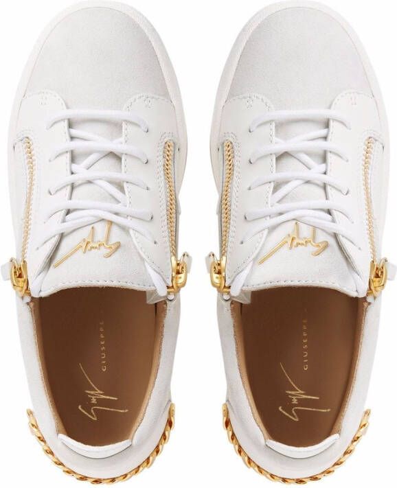 Giuseppe Zanotti Gail sneakers met schakelketting Wit