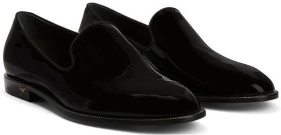 Giuseppe Zanotti Gatien lakleren loafers Zwart