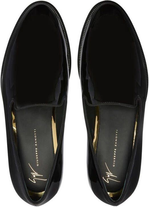 Giuseppe Zanotti Gatien lakleren loafers Zwart