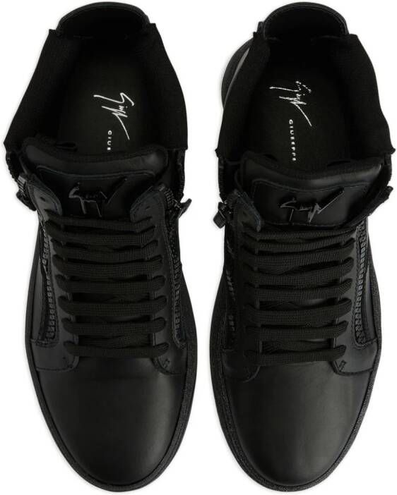 Giuseppe Zanotti GZ 94 leren sneakers Zwart