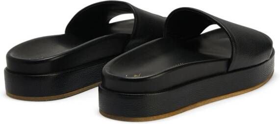 Giuseppe Zanotti Gz-indi leren slippers Zwart