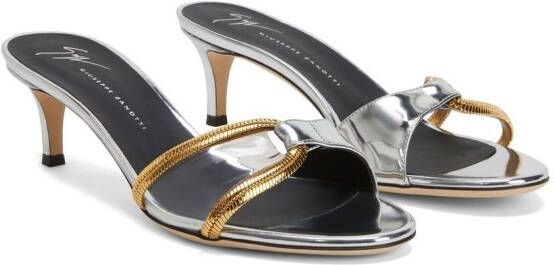 Giuseppe Zanotti Gz Infinity leren sandalen Zilver