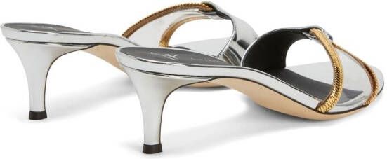 Giuseppe Zanotti Gz Infinity leren sandalen Zilver