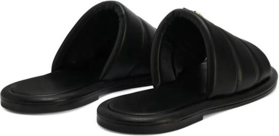 Giuseppe Zanotti Harmande leren slippers Zwart