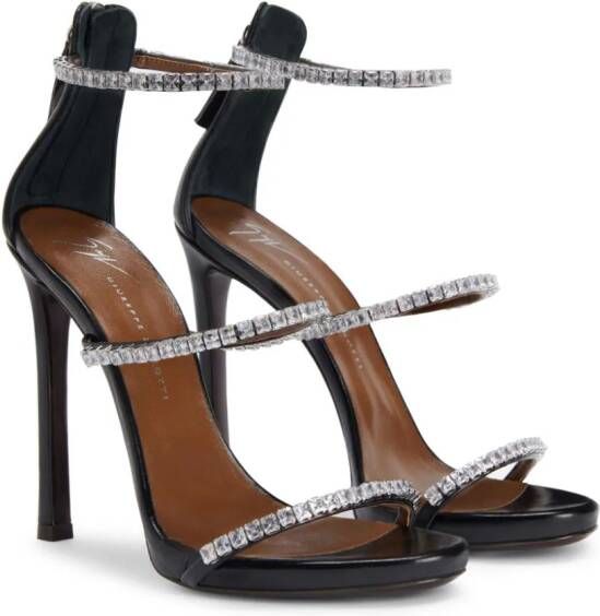 Giuseppe Zanotti Harmony sandalen verfraaid met kristallen Zwart