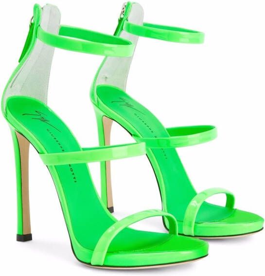 Giuseppe Zanotti Harmony lakleren sandalen Groen