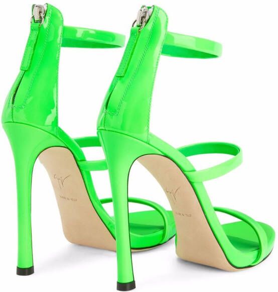 Giuseppe Zanotti Harmony lakleren sandalen Groen