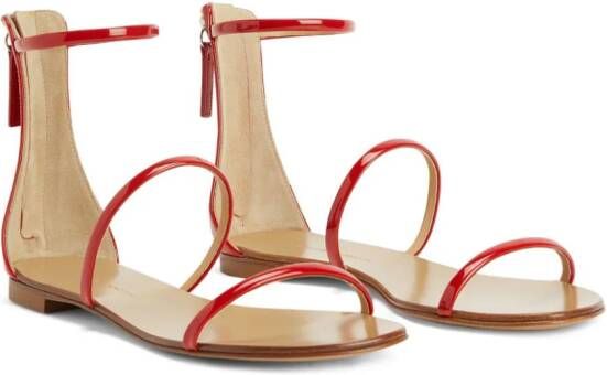 Giuseppe Zanotti Harmony leren sandalen Rood