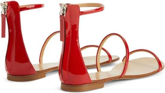 Giuseppe Zanotti Harmony leren sandalen Rood