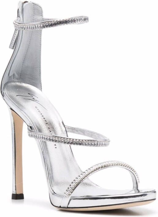 Giuseppe Zanotti Harmony sandalen met juwelen Zilver