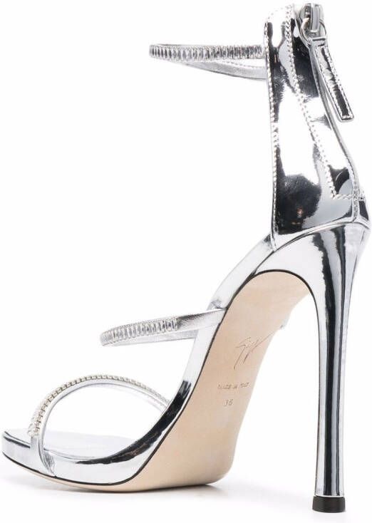 Giuseppe Zanotti Harmony sandalen met juwelen Zilver