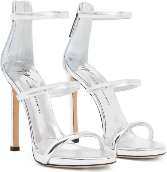 Giuseppe Zanotti Harmony sandalen met metallic bandjes Zilver