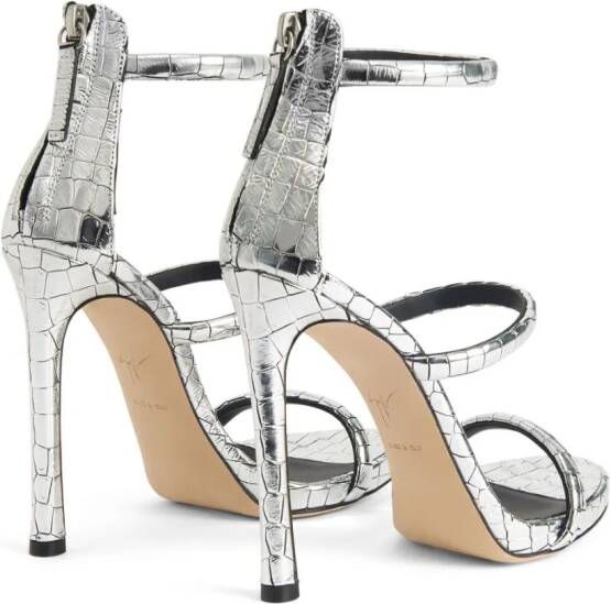 Giuseppe Zanotti Harmony sandalen met metallic-effect Zilver