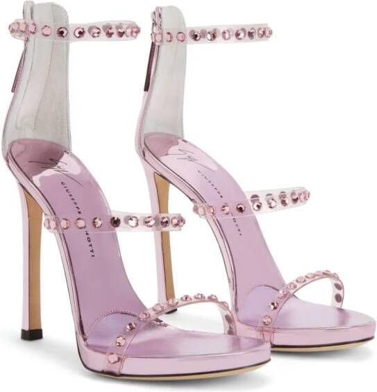 Giuseppe Zanotti Harmony sandalen verfraaid met kristallen Roze