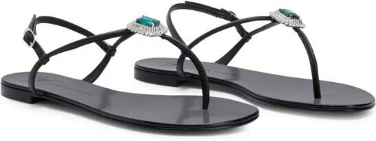 Giuseppe Zanotti Hepsie sandalen met T-bandje Zwart