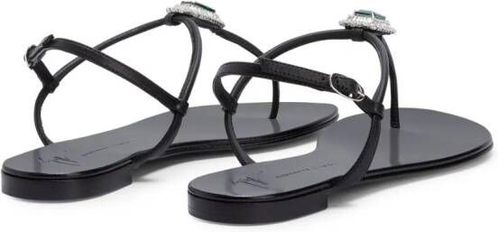 Giuseppe Zanotti Hepsie sandalen met T-bandje Zwart