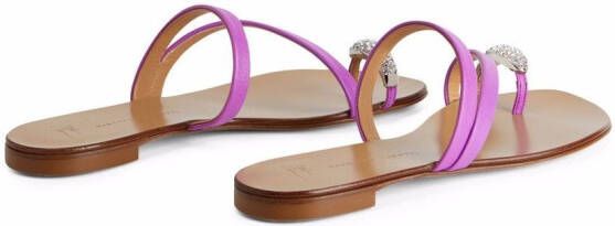 Giuseppe Zanotti Hillary Ring slippers Paars