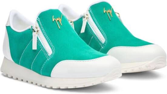 Giuseppe Zanotti Ilde Run suède sneakers Groen