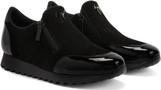 Giuseppe Zanotti Ilde Run fluwelen sneakers Zwart