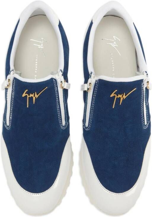 Giuseppe Zanotti Ilde Run sneakers met rits Blauw