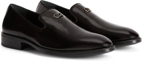 Giuseppe Zanotti Imrham loafers met logoplakkaat Zwart