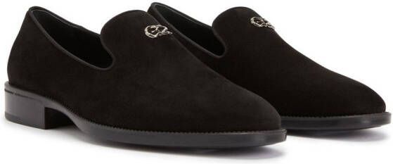 Giuseppe Zanotti Imrham loafers met logoplakkaat Zwart