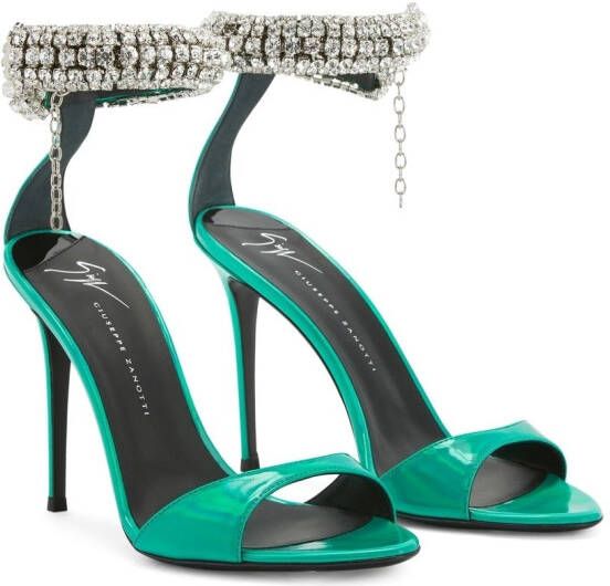 Giuseppe Zanotti Intriigo Bijoux sandalen Groen