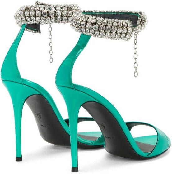 Giuseppe Zanotti Intriigo Bijoux sandalen Groen