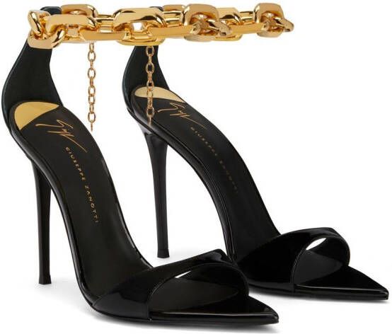 Giuseppe Zanotti Intriigo Chain 105 sandalen Zwart