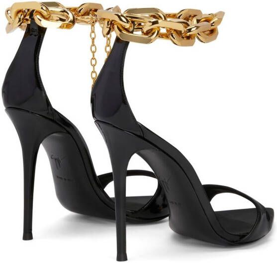 Giuseppe Zanotti Intriigo Chain 105 sandalen Zwart