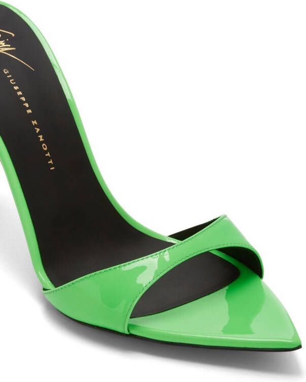 Giuseppe Zanotti Intriigo sandalen met puntige neus Groen