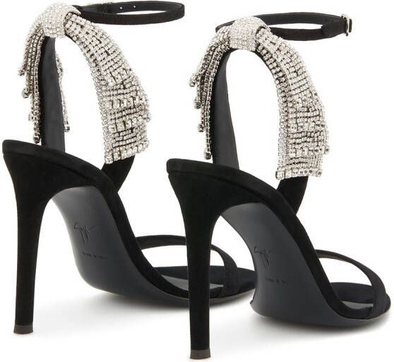 Giuseppe Zanotti Jamila verfraaide sandalen Zwart