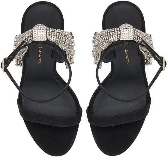 Giuseppe Zanotti Jamila verfraaide sandalen Zwart