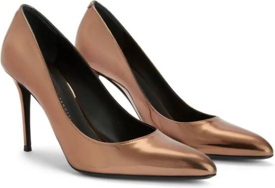 Giuseppe Zanotti Jen leren pumps Bruin