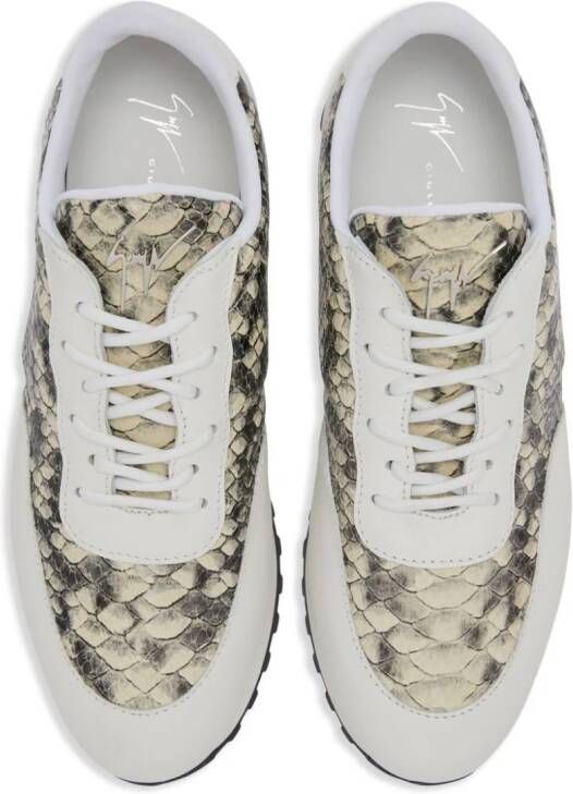 Giuseppe Zanotti Jimi Running leren sneakers Beige