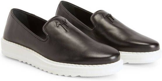 Giuseppe Zanotti Klaus leren loafers Zwart