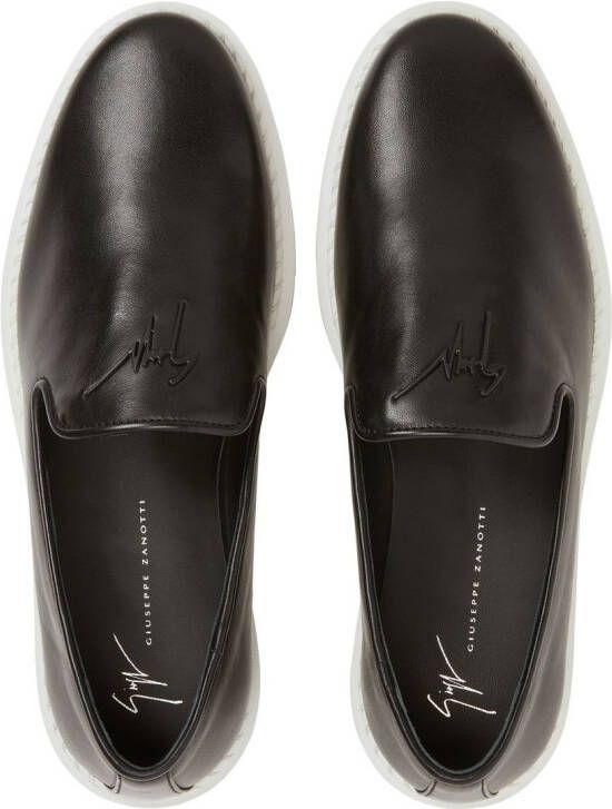 Giuseppe Zanotti Klaus leren loafers Zwart