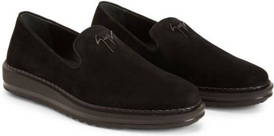 Giuseppe Zanotti Klaus suède loafers Zwart