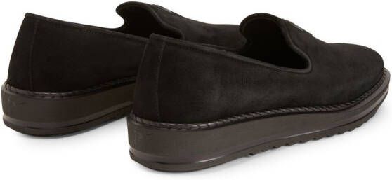 Giuseppe Zanotti Klaus suède loafers Zwart