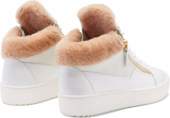 Giuseppe Zanotti Kriss lammy sneakers Wit