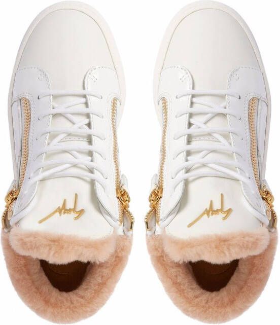 Giuseppe Zanotti Kriss lammy sneakers Wit