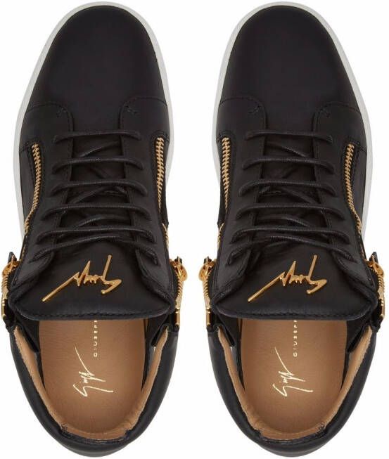 Giuseppe Zanotti Kriss leren sneakers Zwart