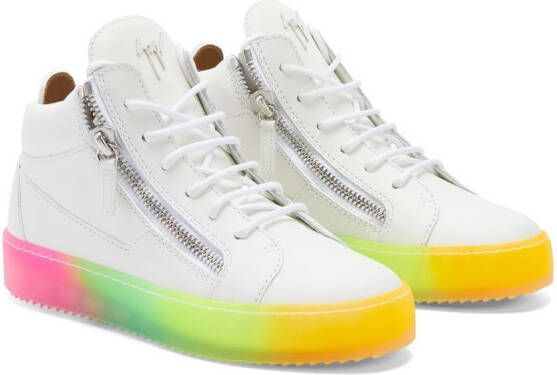 Giuseppe Zanotti Kriss sneakers met regenboogprint Wit