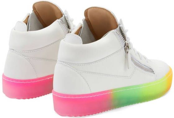 Giuseppe Zanotti Kriss sneakers met regenboogprint Wit