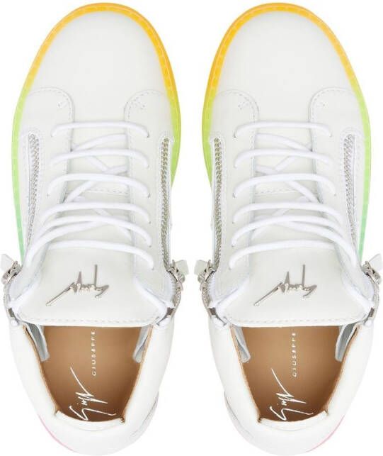 Giuseppe Zanotti Kriss sneakers met regenboogprint Wit