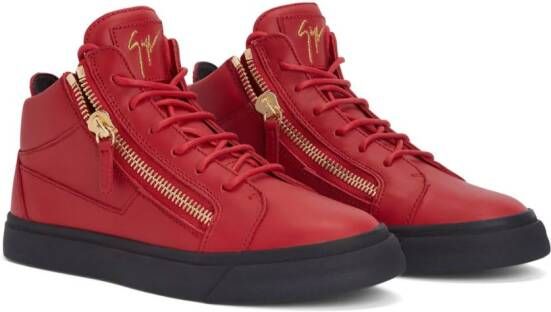 Giuseppe Zanotti Kriss sneakers met ritsdetail Rood