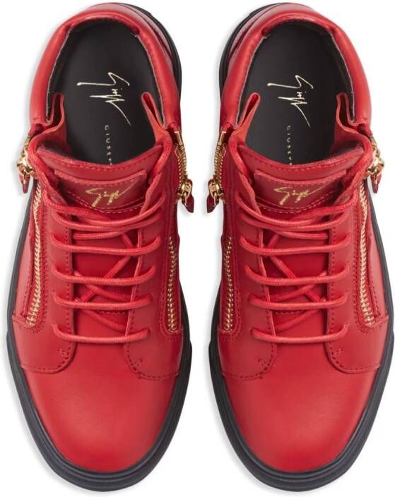 Giuseppe Zanotti Kriss sneakers met ritsdetail Rood